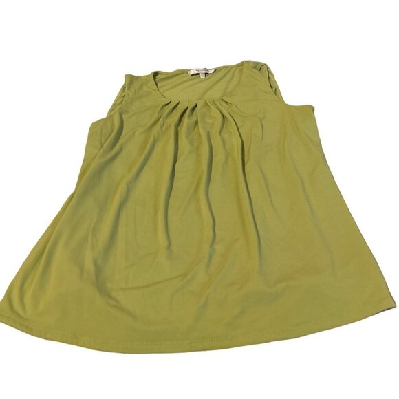 Jones Studio Separates Women’s Tank Top Sleeveless Blouse  Apple Green Size 14W - Picture 1 of 5